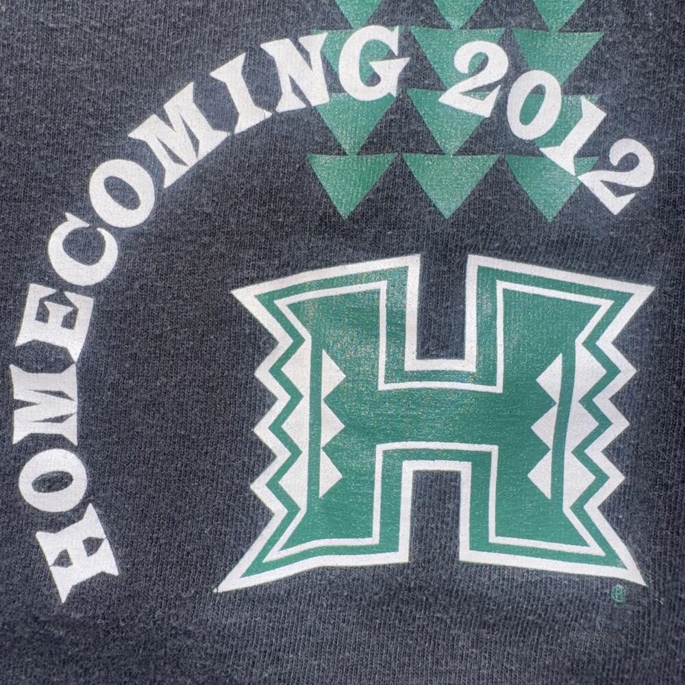 HAWAII WARRIORS HOMECOMING 2012 T SHIRT BLACK GRAPHIC TEE MEN’S SIZE L